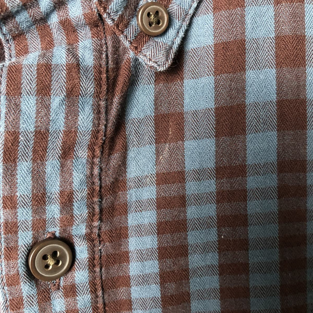 2000'S Columbia long-sleeved button-down check shirt, men's size XXL cotton black type Vintage Second Hand