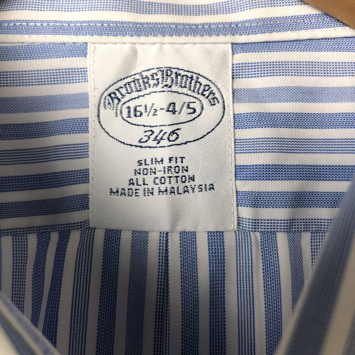 Brooks Brothers Men's Long Sleeve Cotton Striped Shirt, Size L cotton white type Vintage Second Hand