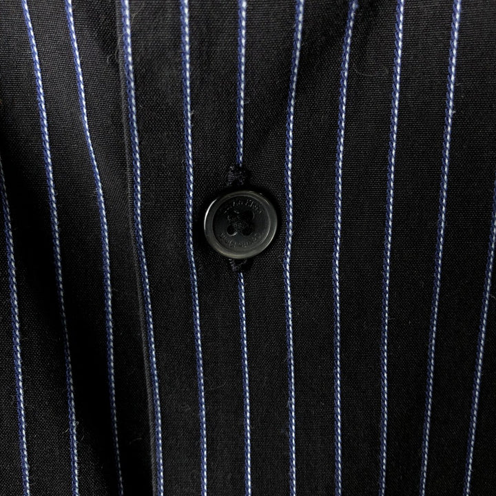 2000s~ Calvin Klein long-sleeved cotton striped shirt, men's size XL cotton black type Vintage Second Hand