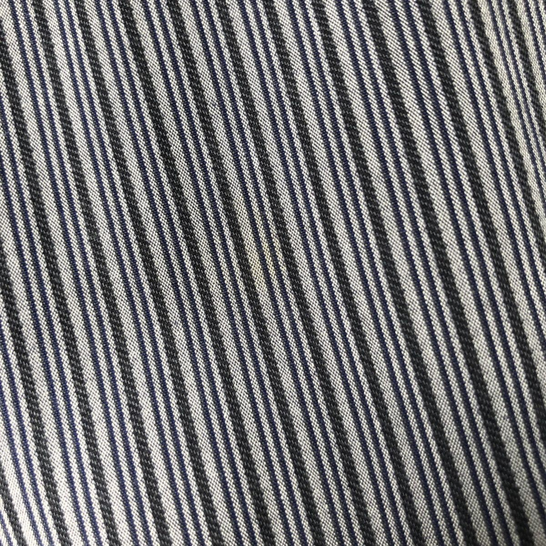 90s-00'S Calvin Klein long-sleeved cotton striped shirt, men's size XXL cotton Charcoal Vintage Second Hand