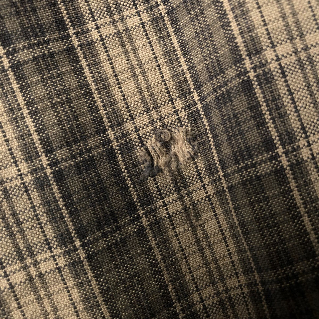 Vintage 90s-00'S Timberland long-sleeved button-down check shirt, men's size L cotton Charcoal Vintage Second Hand