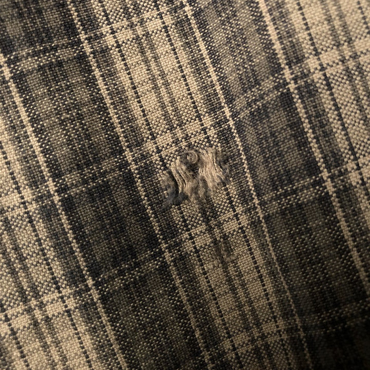 Vintage 90s-00'S Timberland long-sleeved button-down check shirt, men's size L cotton Charcoal Vintage Second Hand