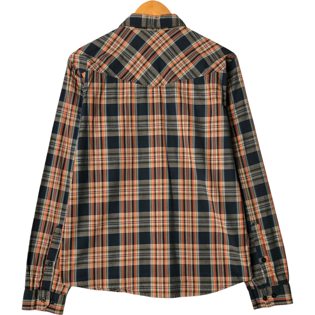 Patagonia 52251FA12 Long Sleeve Cotton Check Shirt, Men's Size Small Organic cotton orange type Vintage Second Hand