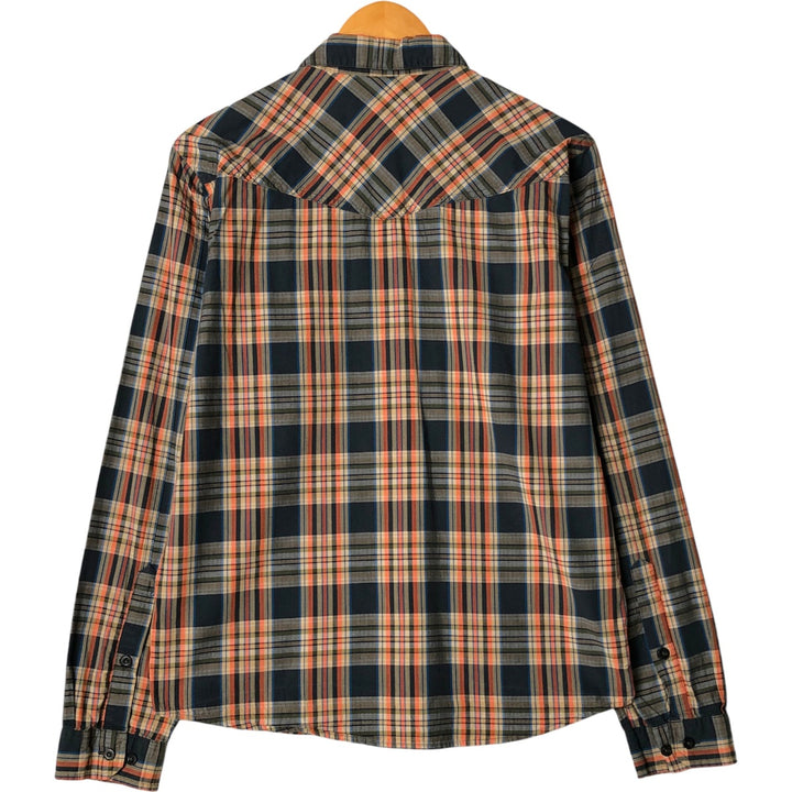 Patagonia 52251FA12 Long Sleeve Cotton Check Shirt, Men's Size Small Organic cotton orange type Vintage Second Hand