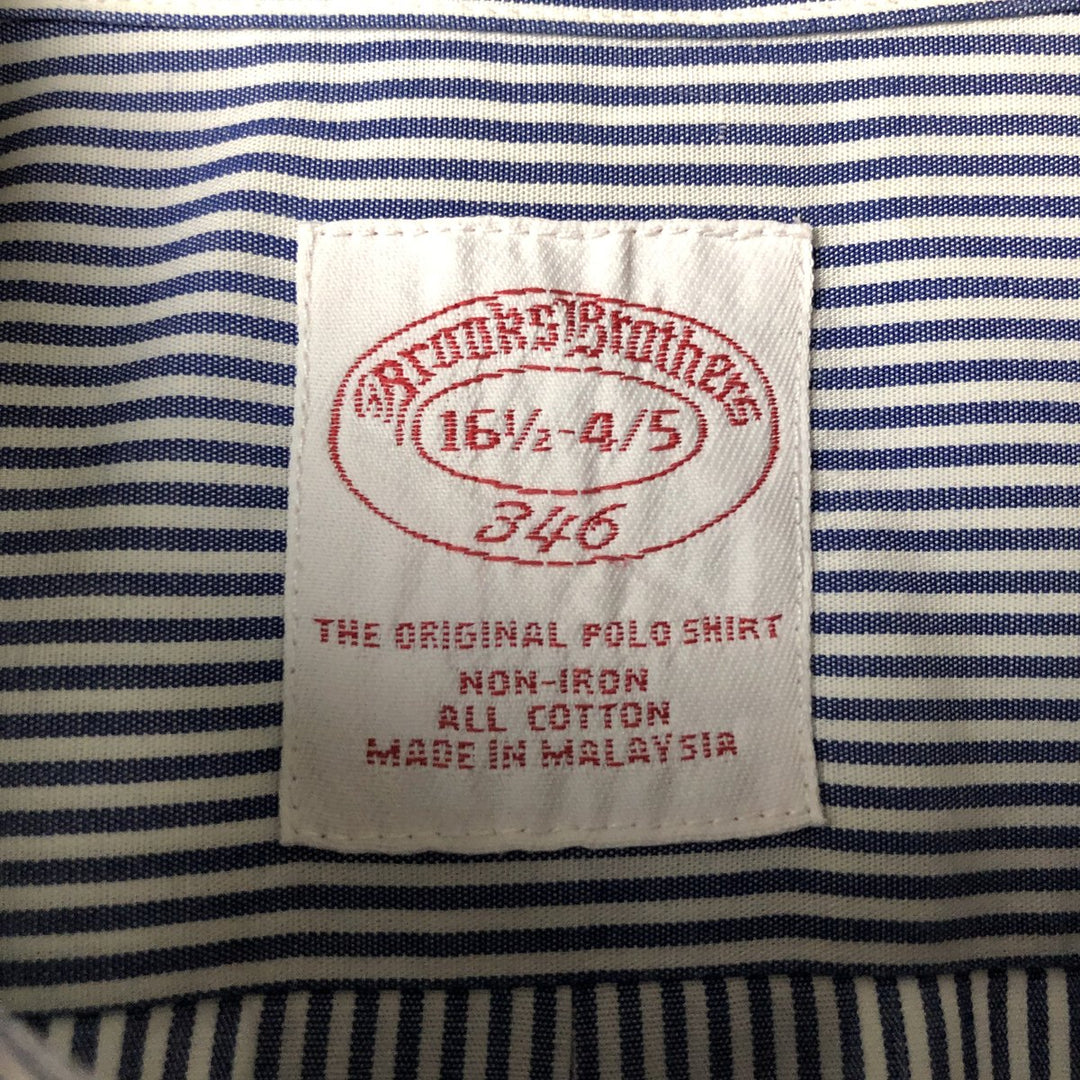 Brooks Brothers 346 Long Sleeve Button-Down Striped Shirt, Men's Size L cotton blue type Vintage Second Hand