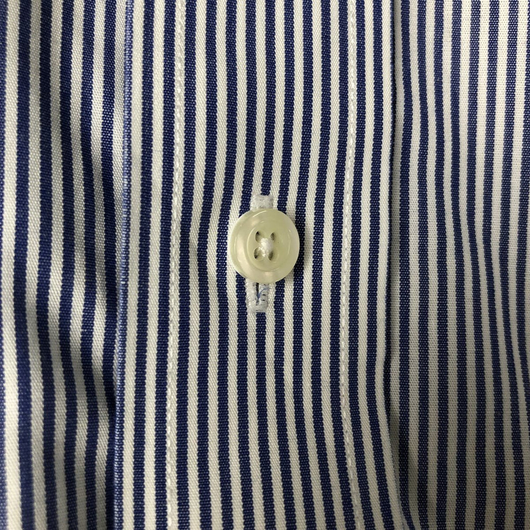 Brooks Brothers 346 Long Sleeve Button-Down Striped Shirt, Men's Size L cotton blue type Vintage Second Hand