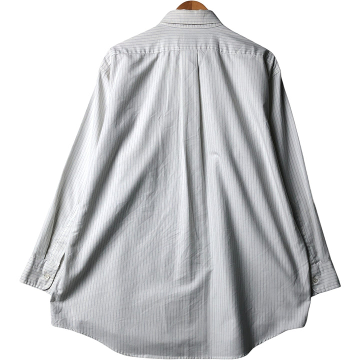 Vintage 80s-90'S LLBean long-sleeved button-down striped shirt, Made in USA, Men's XL cotton white type Vintage Second Hand