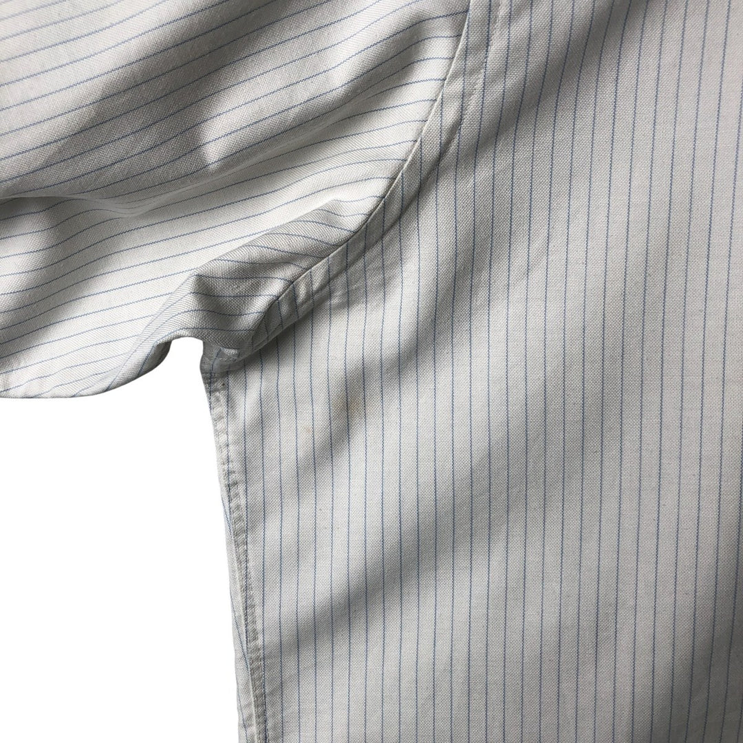 Vintage 80s-90'S LLBean long-sleeved button-down striped shirt, Made in USA, Men's XL cotton white type Vintage Second Hand