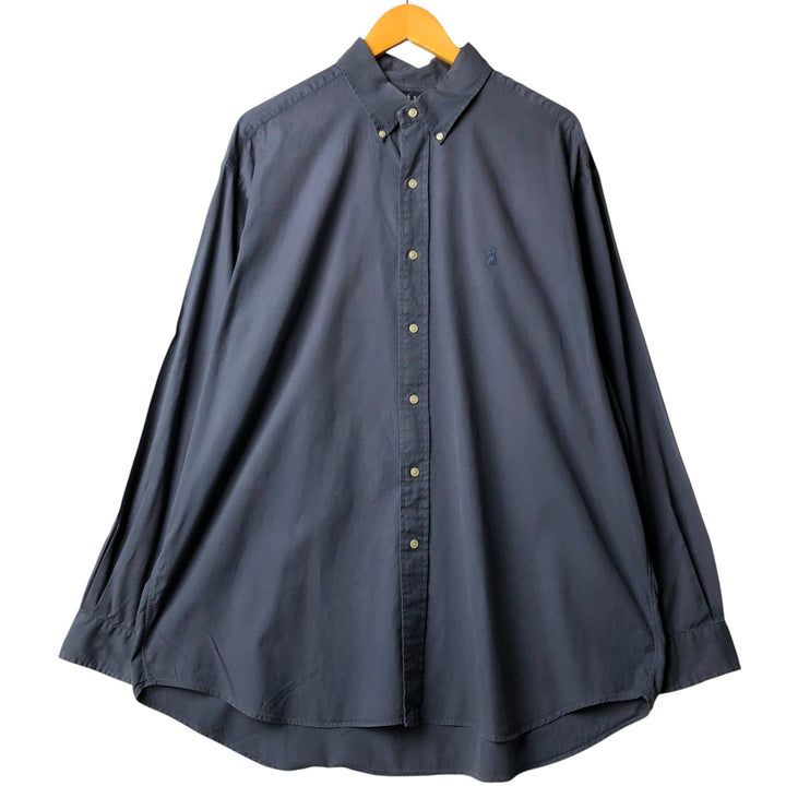 Ralph Lauren BLAKE long sleeve button down shirt, men's XL size cotton navy blue type Vintage Second Hand