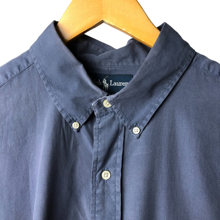 Ralph Lauren BLAKE long sleeve button down shirt, men's XL size cotton navy blue type Vintage Second Hand