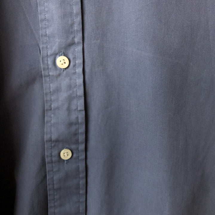 Ralph Lauren BLAKE long sleeve button down shirt, men's XL size cotton navy blue type Vintage Second Hand