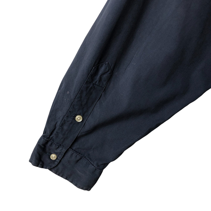 Ralph Lauren BLAKE long sleeve button down shirt, men's XL size cotton navy blue type Vintage Second Hand