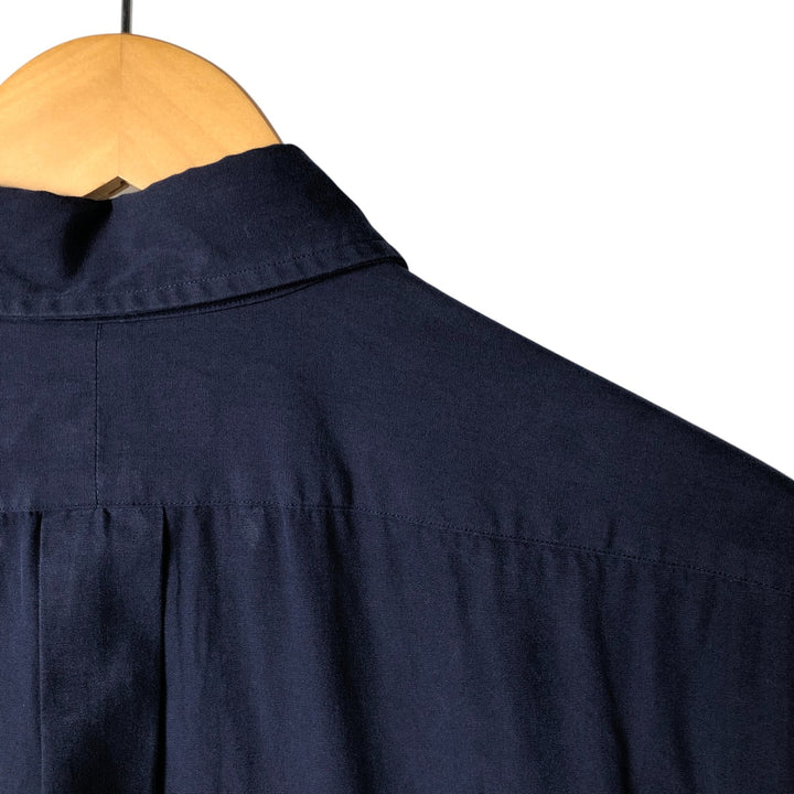 Ralph Lauren long sleeve button down shirt, men's XL size cotton navy blue type Vintage Second Hand