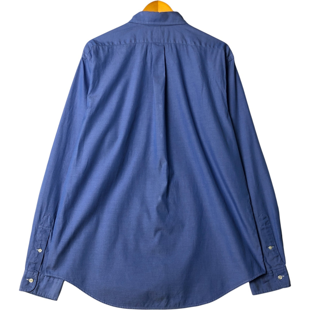Ralph Lauren CUSTOM FIT long sleeve button down shirt, men's XL size cotton Blue type light blue Vintage Second Hand