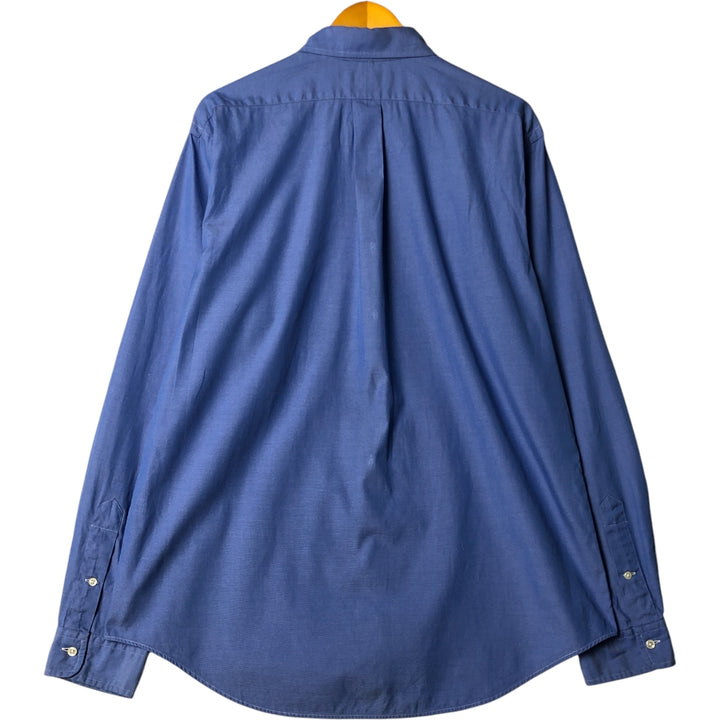 Ralph Lauren CUSTOM FIT long sleeve button down shirt, men's XL size cotton Blue type light blue Vintage Second Hand