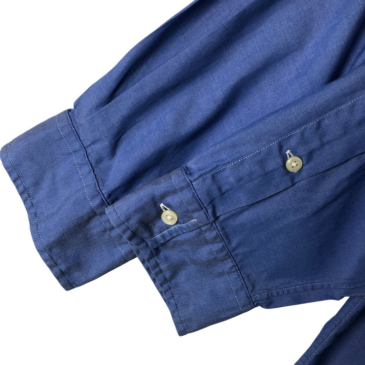 Ralph Lauren CUSTOM FIT long sleeve button down shirt, men's XL size cotton Blue type light blue Vintage Second Hand
