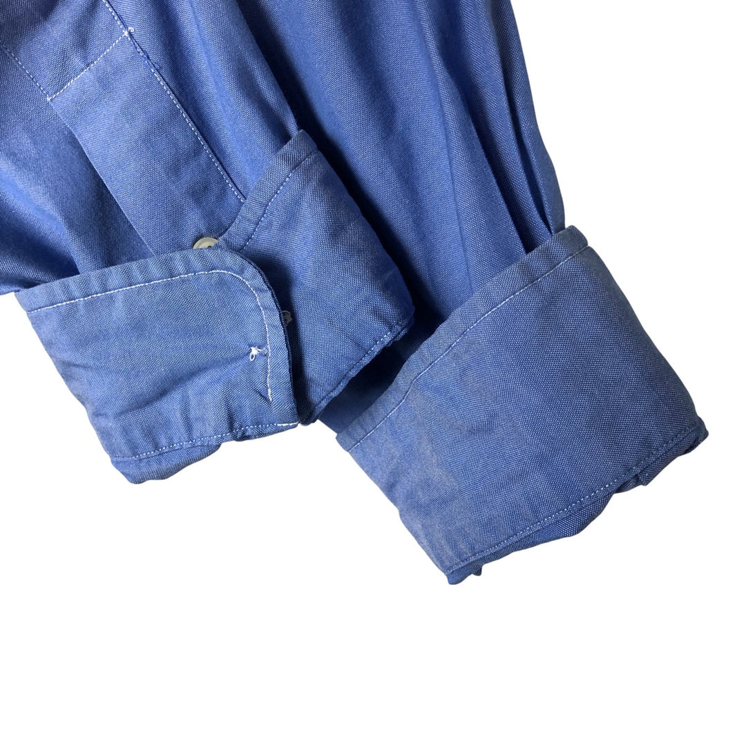 Ralph Lauren CUSTOM FIT long sleeve button down shirt, men's XL size cotton Blue type light blue Vintage Second Hand