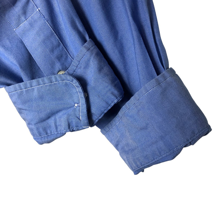 Ralph Lauren CUSTOM FIT long sleeve button down shirt, men's XL size cotton Blue type light blue Vintage Second Hand
