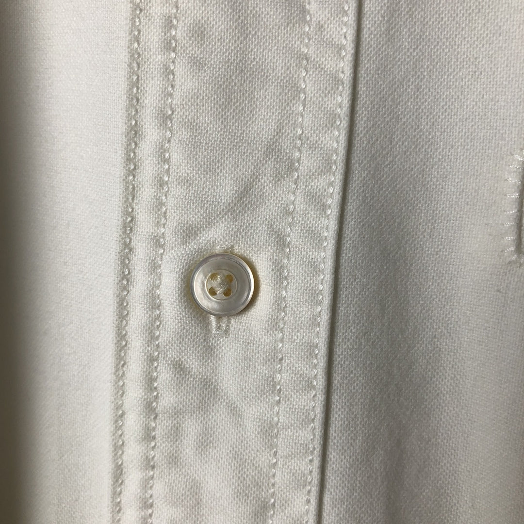 Ralph Lauren long sleeve button down shirt, men's size M cotton white type Vintage Second Hand