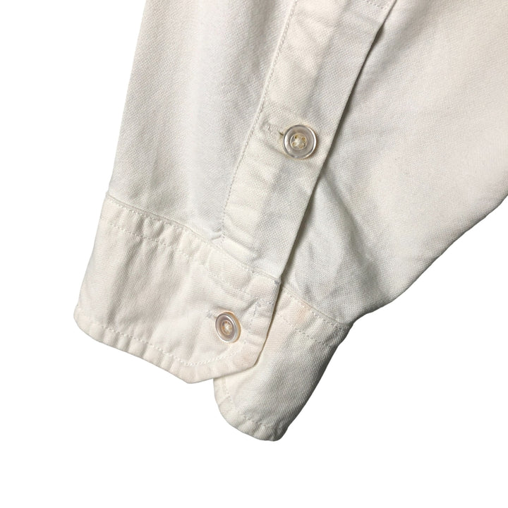Ralph Lauren long sleeve button down shirt, men's size M cotton white type Vintage Second Hand