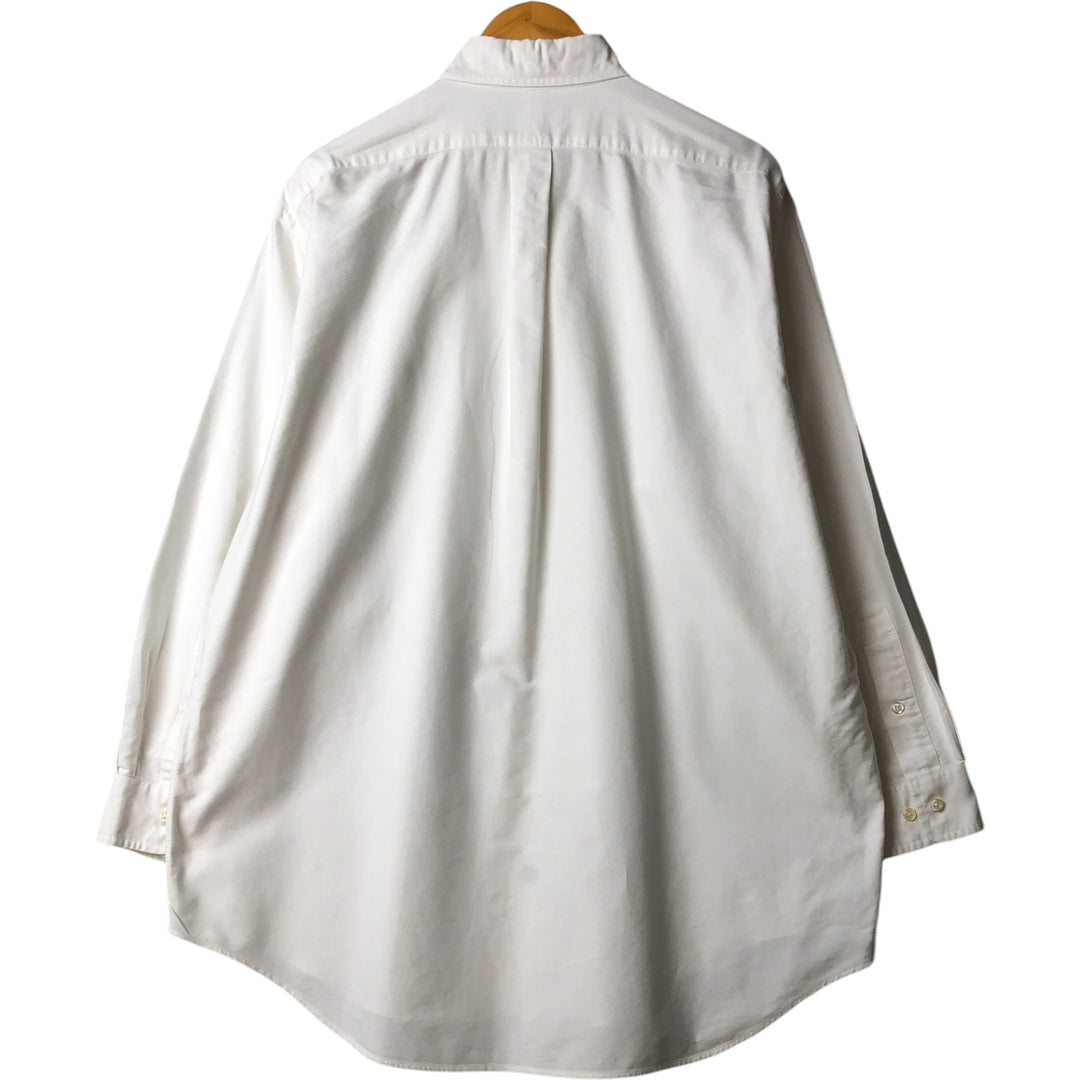 Ralph Lauren YARMOUTH long sleeve button down shirt, men's XL size cotton white type Vintage Second Hand