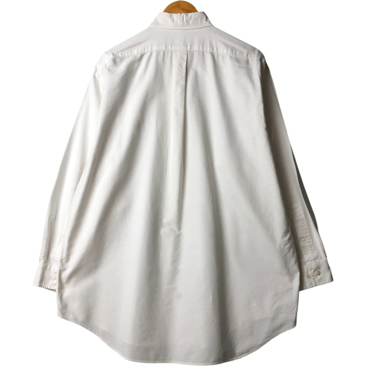 Ralph Lauren YARMOUTH long sleeve button down shirt, men's XL size cotton white type Vintage Second Hand