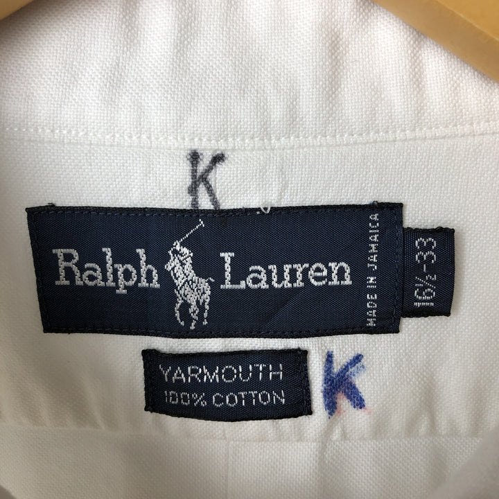 Ralph Lauren YARMOUTH long sleeve button down shirt, men's XL size cotton white type Vintage Second Hand