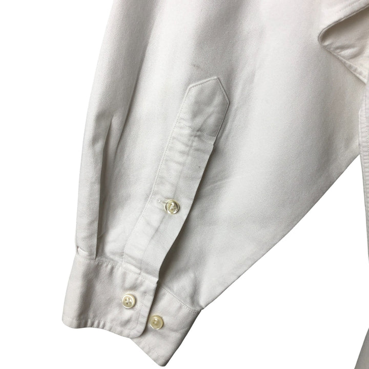 Ralph Lauren YARMOUTH long sleeve button down shirt, men's XL size cotton white type Vintage Second Hand