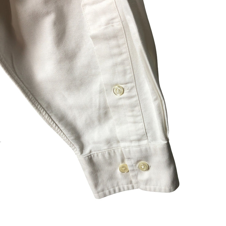 Ralph Lauren YARMOUTH long sleeve button down shirt, men's XL size cotton white type Vintage Second Hand