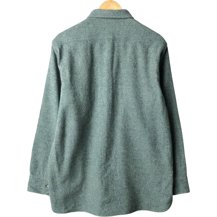 Vintage 1970'S WOOLRICH wool shirt, made in the USA, size L, men's wool Emerald green Vintage Second Hand