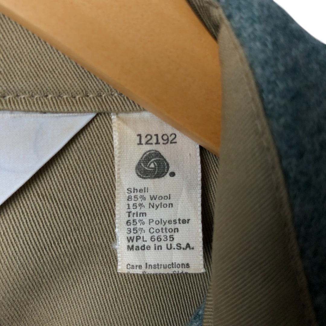 Vintage 1970'S WOOLRICH wool shirt, made in the USA, size L, men's wool Emerald green Vintage Second Hand