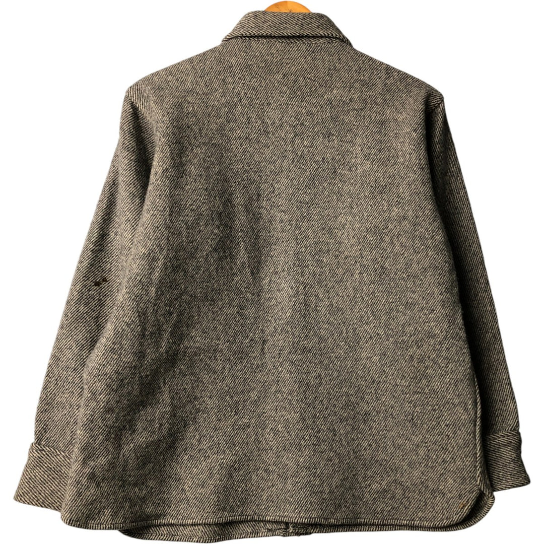 Vintage 1970'S WOOLRICH wool shirt, men's size L unclear black type Vintage Second Hand