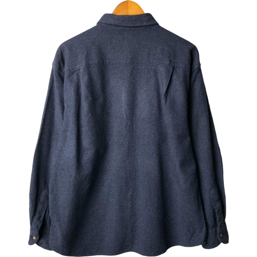 Pendleton wool shirt, men's size XXL wool navy blue type Vintage Second Hand
