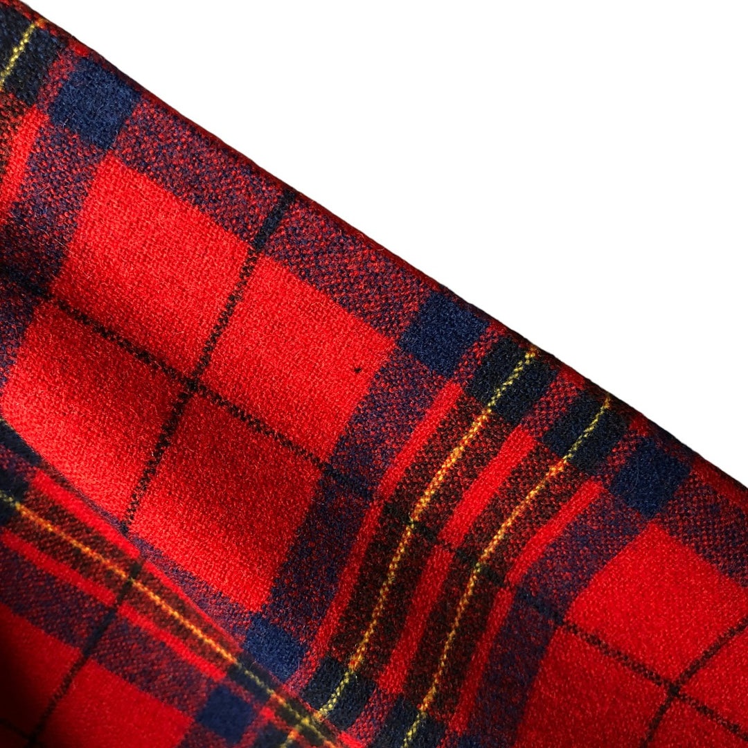 Vintage 1970'S Pendleton Check Pattern Wool Shirt, Made in USA, Men's Size Medium, Long Sleeve wool red type Vintage Second Hand