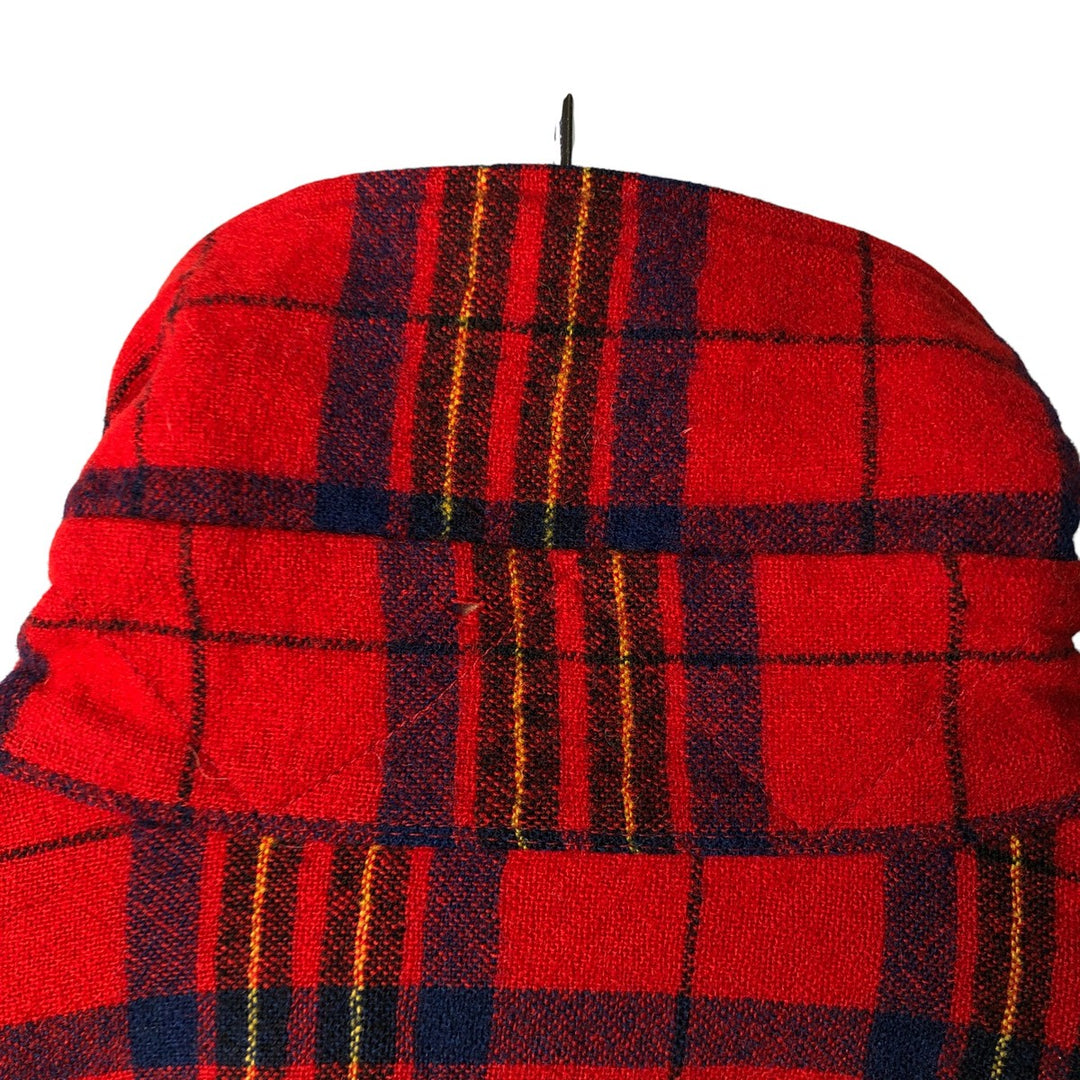 Vintage 1970'S Pendleton Check Pattern Wool Shirt, Made in USA, Men's Size Medium, Long Sleeve wool red type Vintage Second Hand
