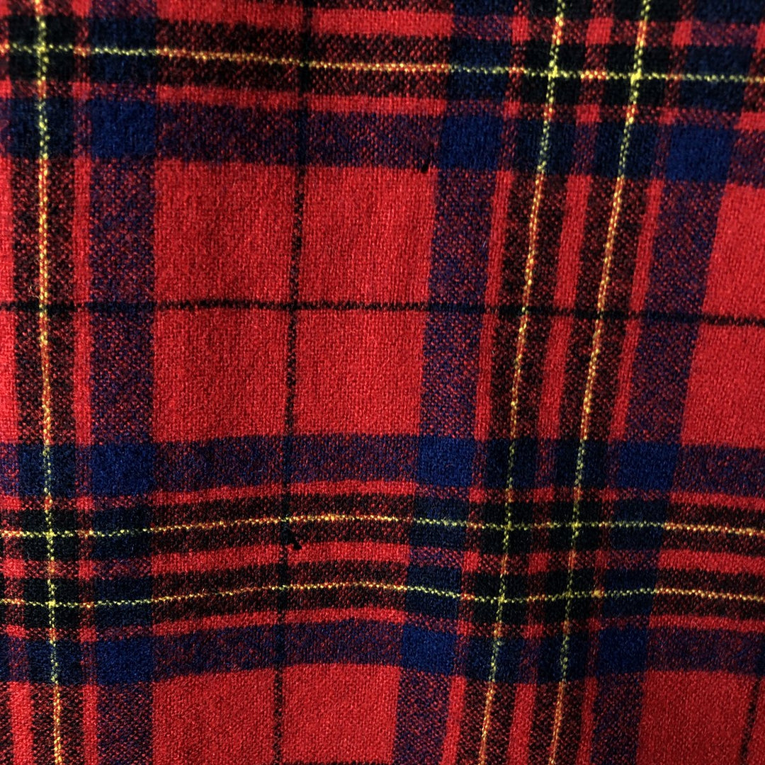 Vintage 1970'S Pendleton Check Pattern Wool Shirt, Made in USA, Men's Size Medium, Long Sleeve wool red type Vintage Second Hand