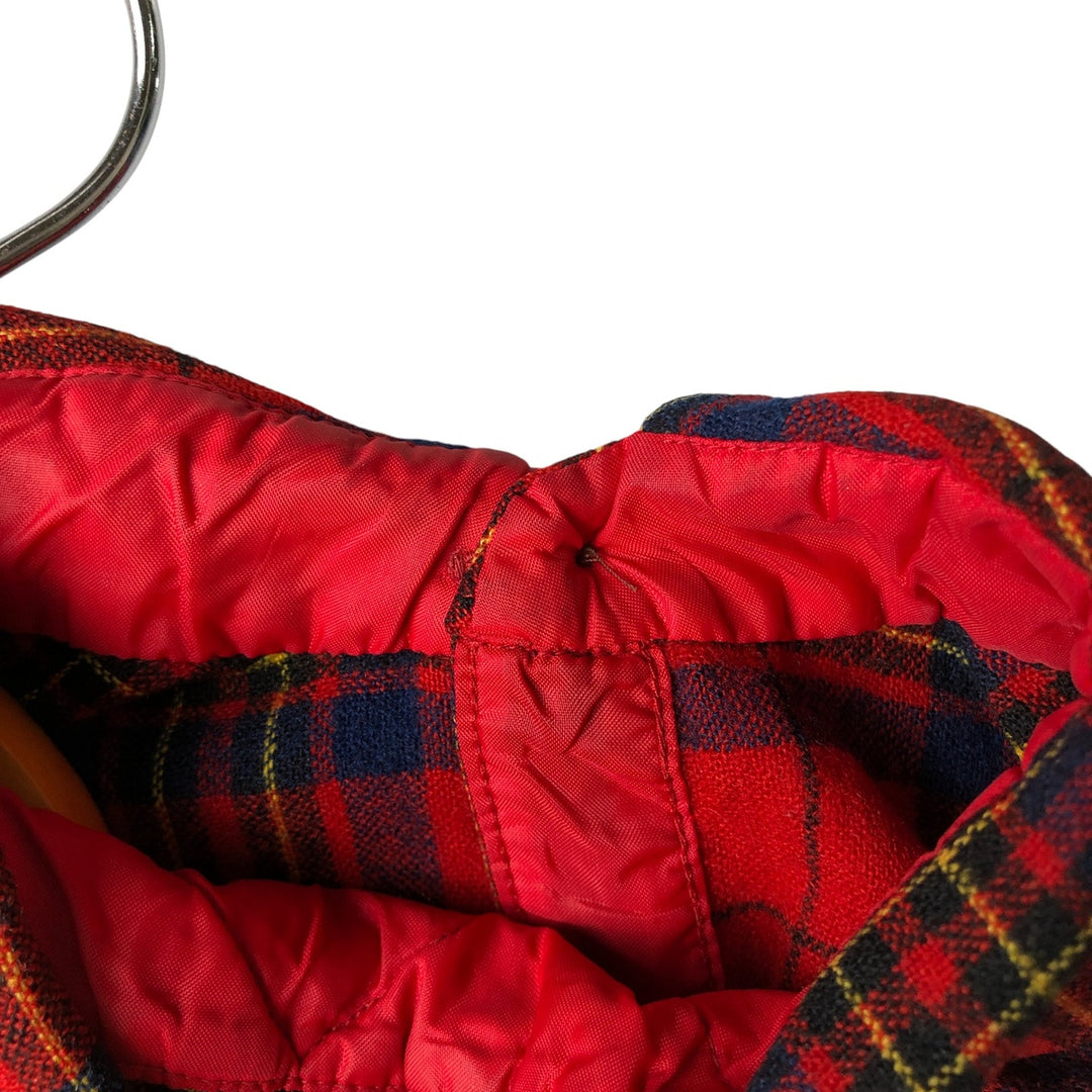 Vintage 1970'S Pendleton Check Pattern Wool Shirt, Made in USA, Men's Size Medium, Long Sleeve wool red type Vintage Second Hand