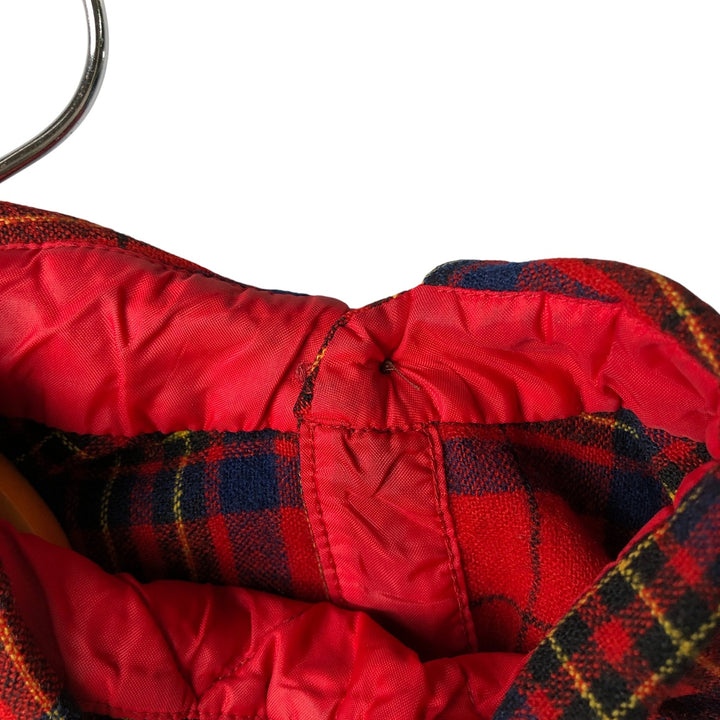 Vintage 1970'S Pendleton Check Pattern Wool Shirt, Made in USA, Men's Size Medium, Long Sleeve wool red type Vintage Second Hand