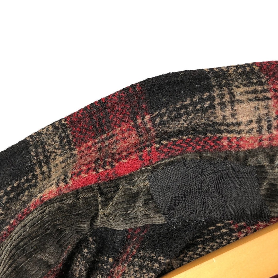 2000'S WOOLRICH Check Pattern Wool Shirt, Made in USA, Men's XL unclear red type Vintage Second Hand