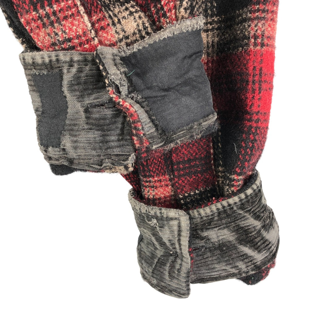 2000'S WOOLRICH Check Pattern Wool Shirt, Made in USA, Men's XL unclear red type Vintage Second Hand