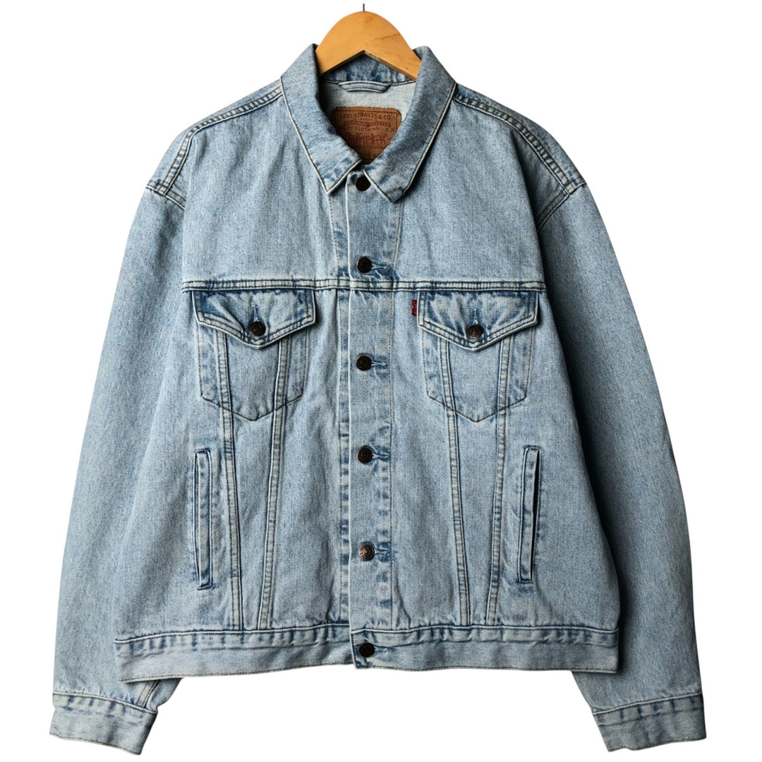 90'S Levi's 70503-0208 Denim Jacket, Men's XL, Vintage cotton blue type Vintage Second Hand
