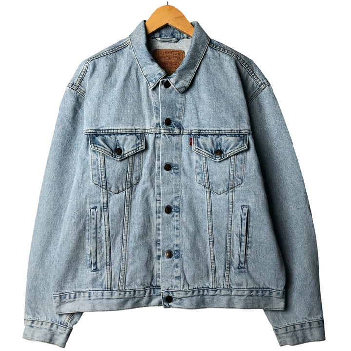 90'S Levi's 70503-0208 Denim Jacket, Men's XL, Vintage cotton blue type Vintage Second Hand