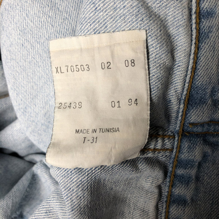 90'S Levi's 70503-0208 Denim Jacket, Men's XL, Vintage cotton blue type Vintage Second Hand
