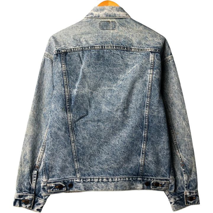 90'S Levi's 70507-0219 Chemical Wash Denim Jacket, Made in USA, Men's Size Medium, Vintage cotton blue type Vintage Second Hand