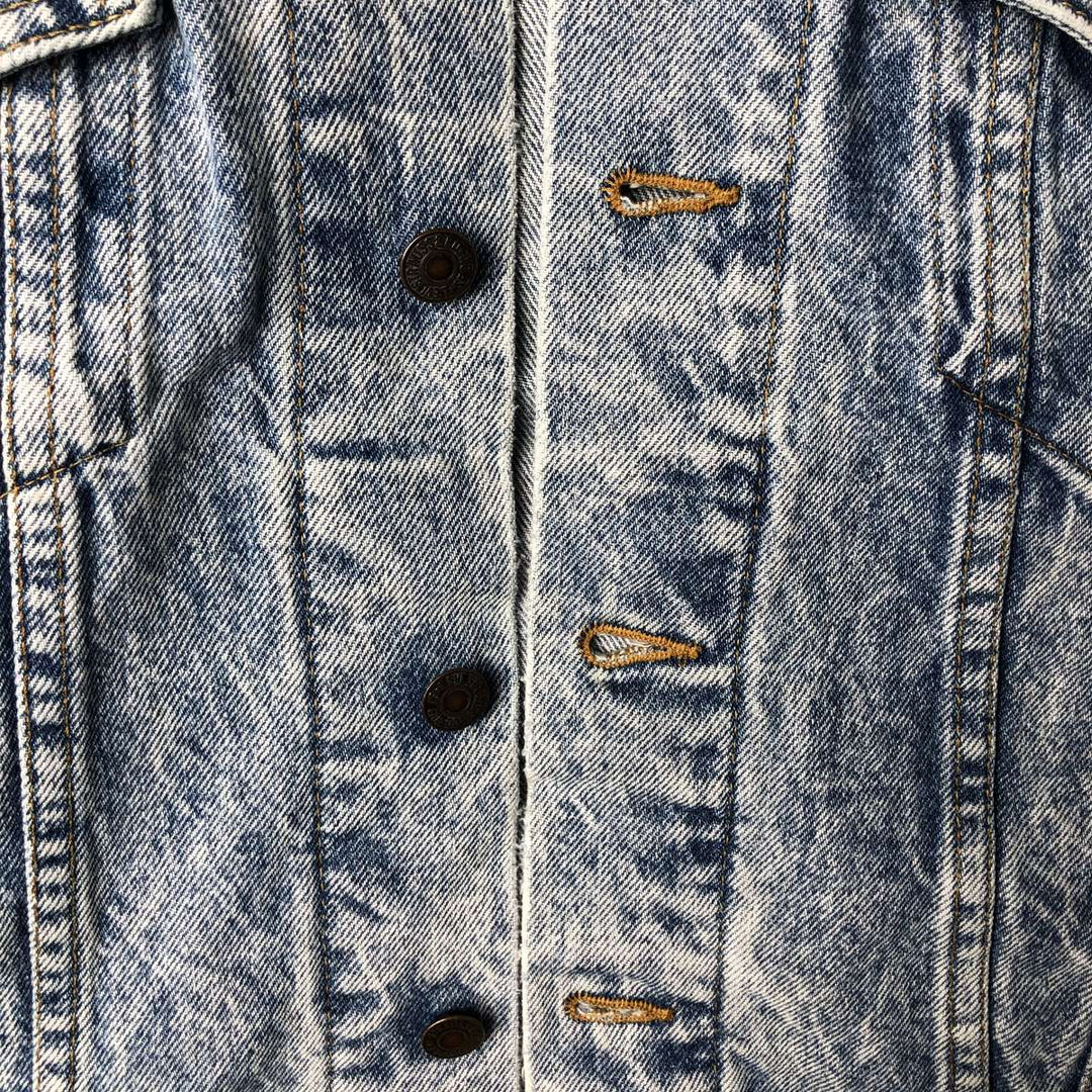 90'S Levi's 70507-0219 Chemical Wash Denim Jacket, Made in USA, Men's Size Medium, Vintage cotton blue type Vintage Second Hand