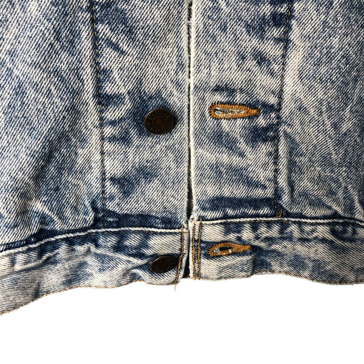 90'S Levi's 70507-0219 Chemical Wash Denim Jacket, Made in USA, Men's Size Medium, Vintage cotton blue type Vintage Second Hand