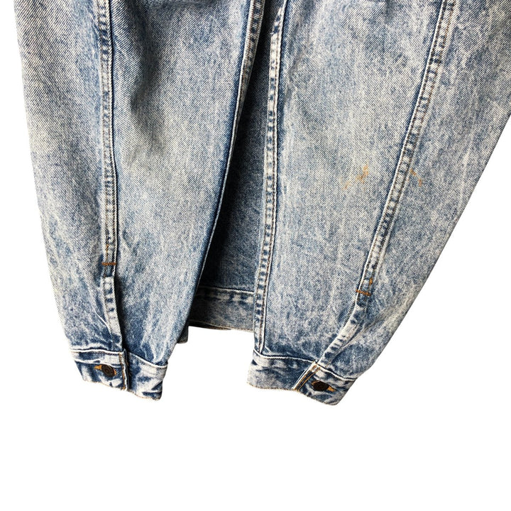 90'S Levi's 70507-0219 Chemical Wash Denim Jacket, Made in USA, Men's Size Medium, Vintage cotton blue type Vintage Second Hand