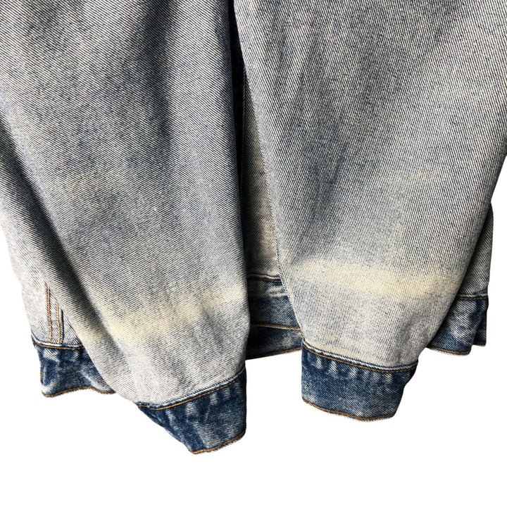 90'S Levi's 70507-0219 Chemical Wash Denim Jacket, Made in USA, Men's Size Medium, Vintage cotton blue type Vintage Second Hand