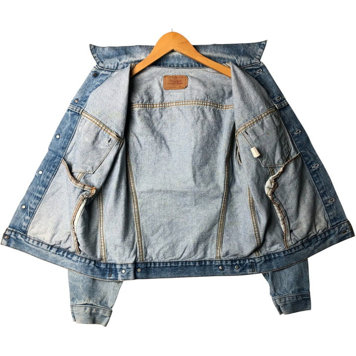 80'S Levi's 70506-0214 denim jacket, denim jacket, made in USA, men's size S, vintage cotton blue type Vintage Second Hand