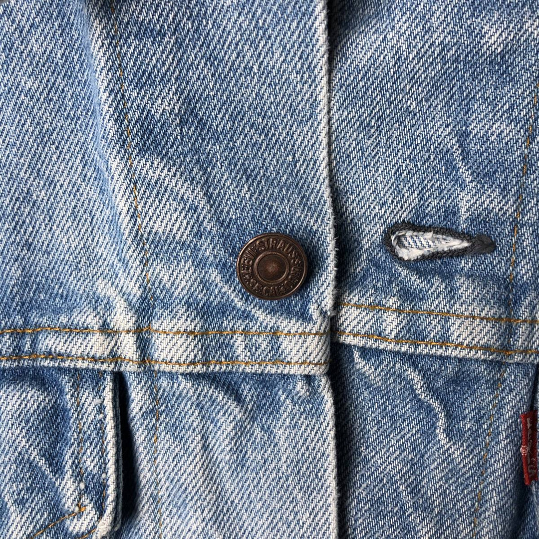 80'S Levi's 70506-0214 denim jacket, denim jacket, made in USA, men's size S, vintage cotton blue type Vintage Second Hand